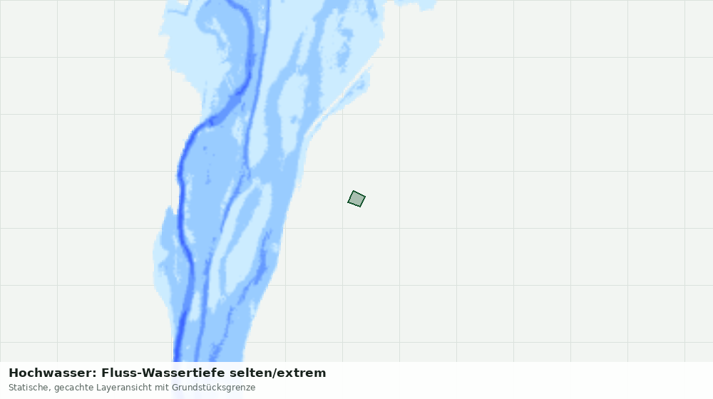 Statische Kartenansicht: Hochwasser: Fluss-Wassertiefe selten/extrem