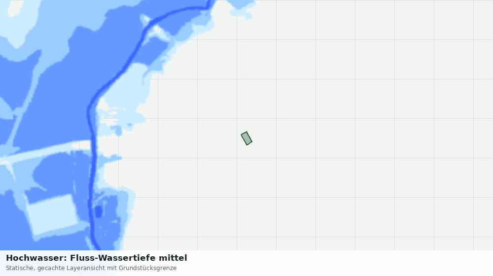 Statische Kartenansicht: Hochwasser: Fluss-Wassertiefe mittel