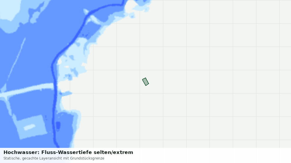 Statische Kartenansicht: Hochwasser: Fluss-Wassertiefe selten/extrem