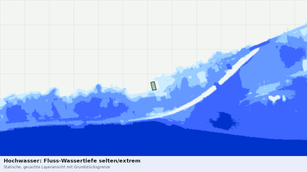 Statische Kartenansicht: Hochwasser: Fluss-Wassertiefe selten/extrem