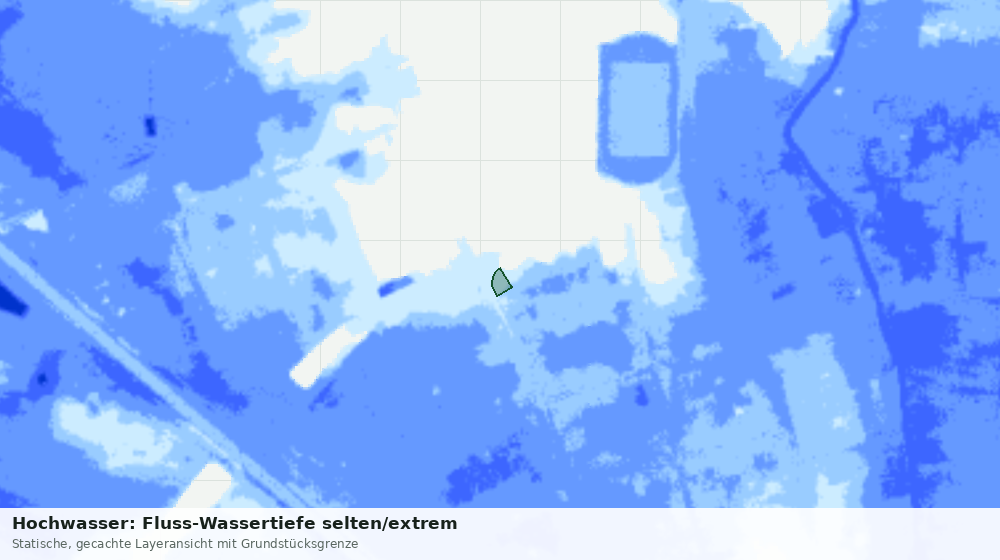 Statische Kartenansicht: Hochwasser: Fluss-Wassertiefe selten/extrem
