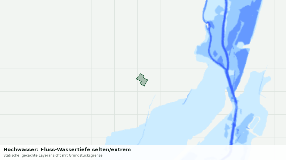 Statische Kartenansicht: Hochwasser: Fluss-Wassertiefe selten/extrem