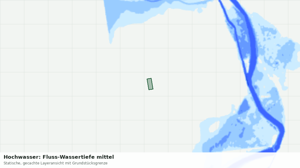 Statische Kartenansicht: Hochwasser: Fluss-Wassertiefe mittel