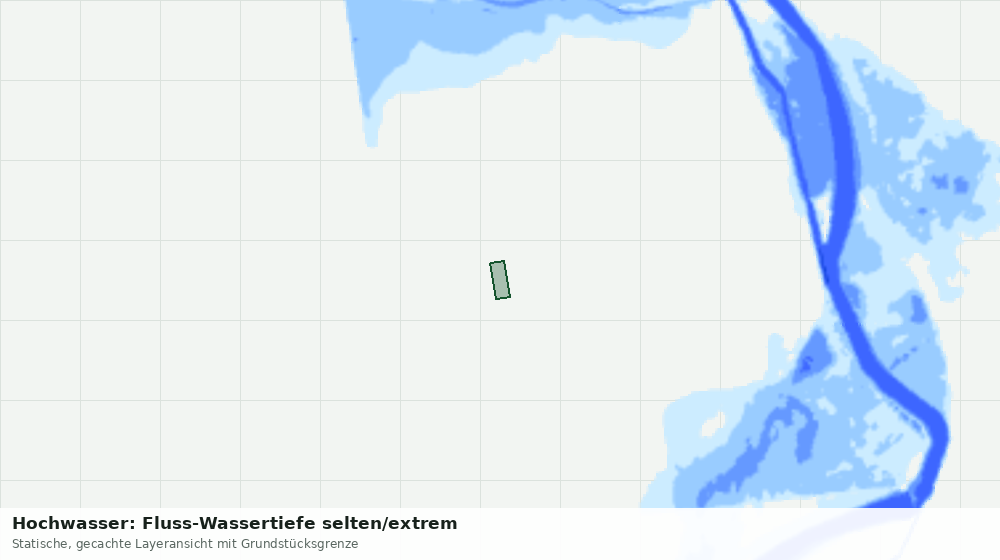 Statische Kartenansicht: Hochwasser: Fluss-Wassertiefe selten/extrem