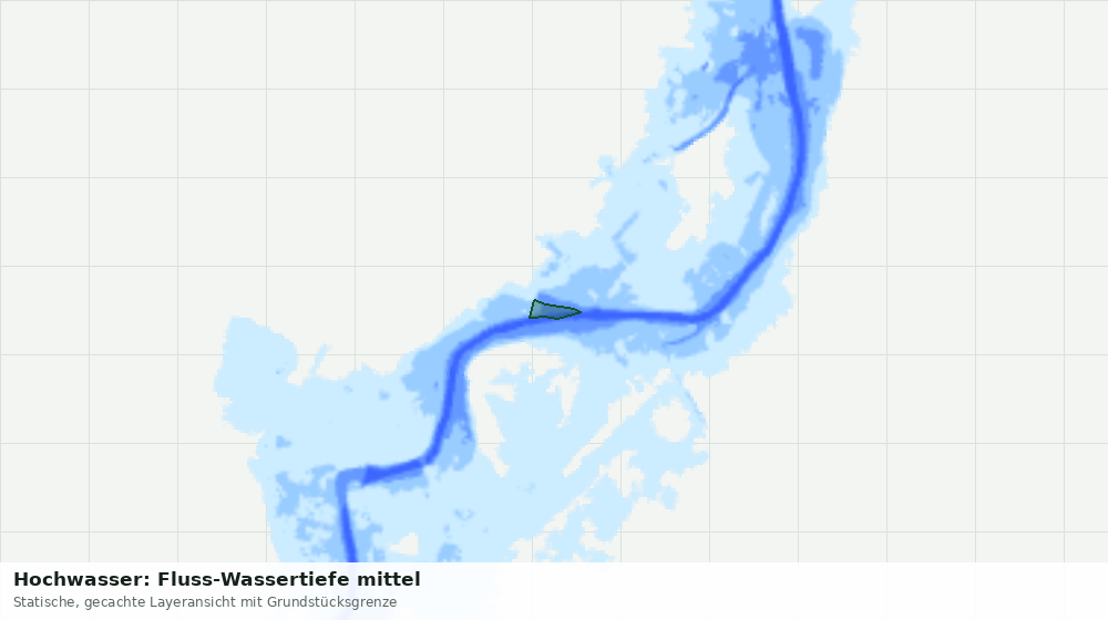 Statische Kartenansicht: Hochwasser: Fluss-Wassertiefe mittel