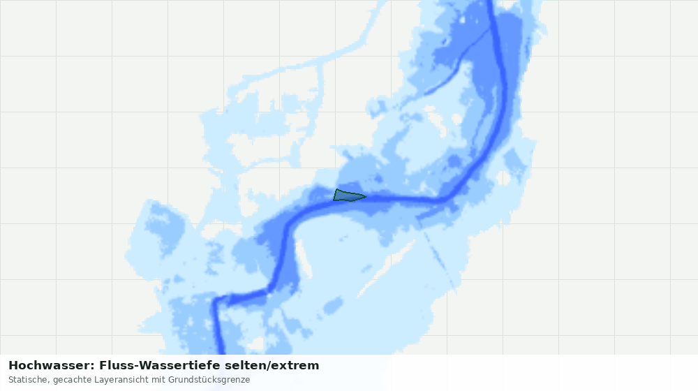 Statische Kartenansicht: Hochwasser: Fluss-Wassertiefe selten/extrem