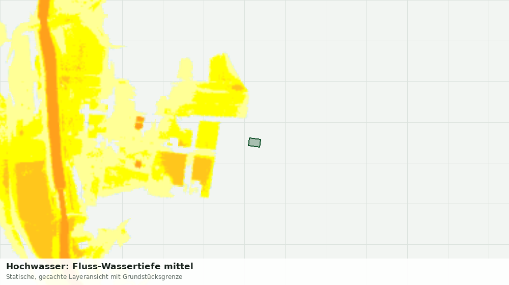 Statische Kartenansicht: Hochwasser: Fluss-Wassertiefe mittel