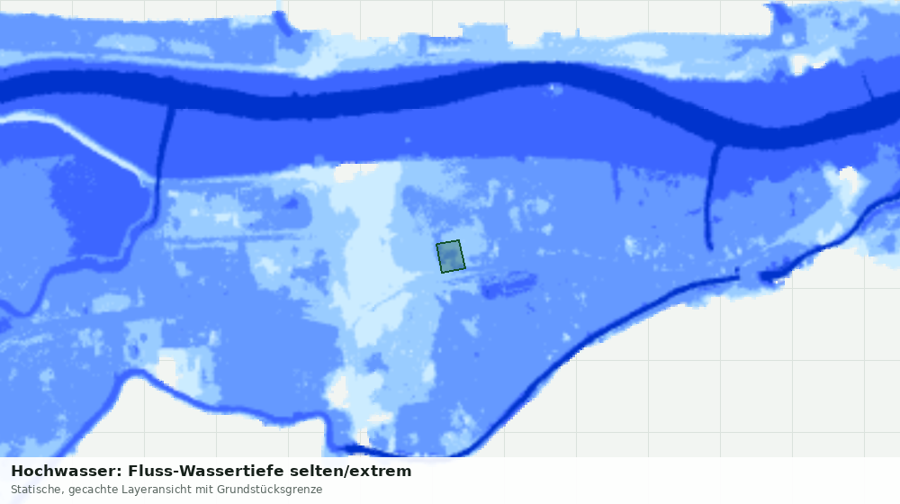 Statische Kartenansicht: Hochwasser: Fluss-Wassertiefe selten/extrem
