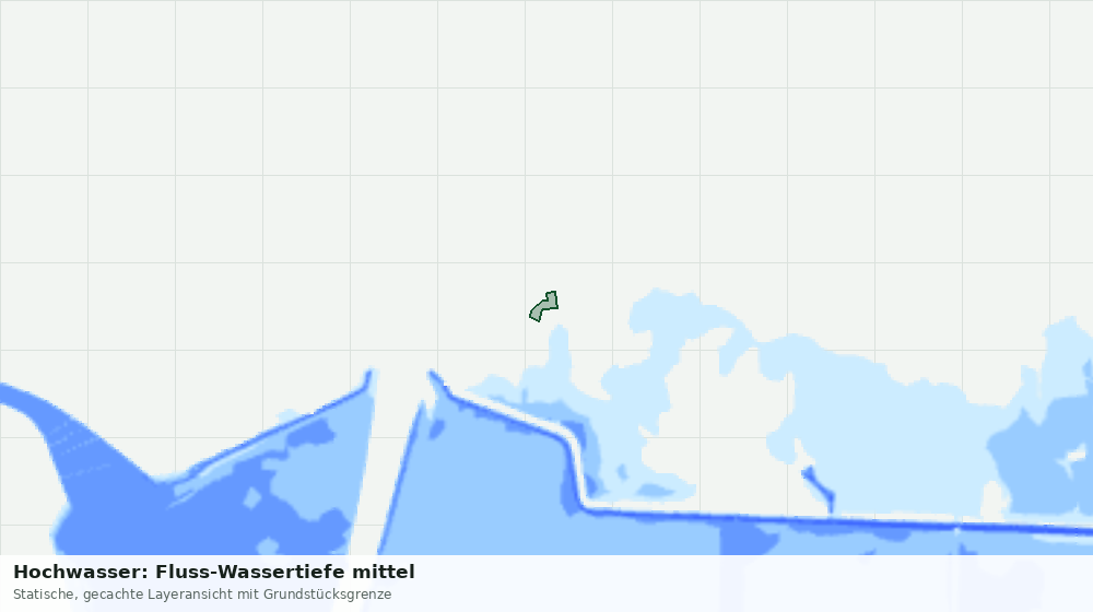 Statische Kartenansicht: Hochwasser: Fluss-Wassertiefe mittel