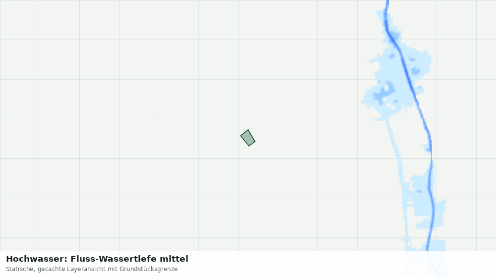 Statische Kartenansicht: Hochwasser: Fluss-Wassertiefe mittel