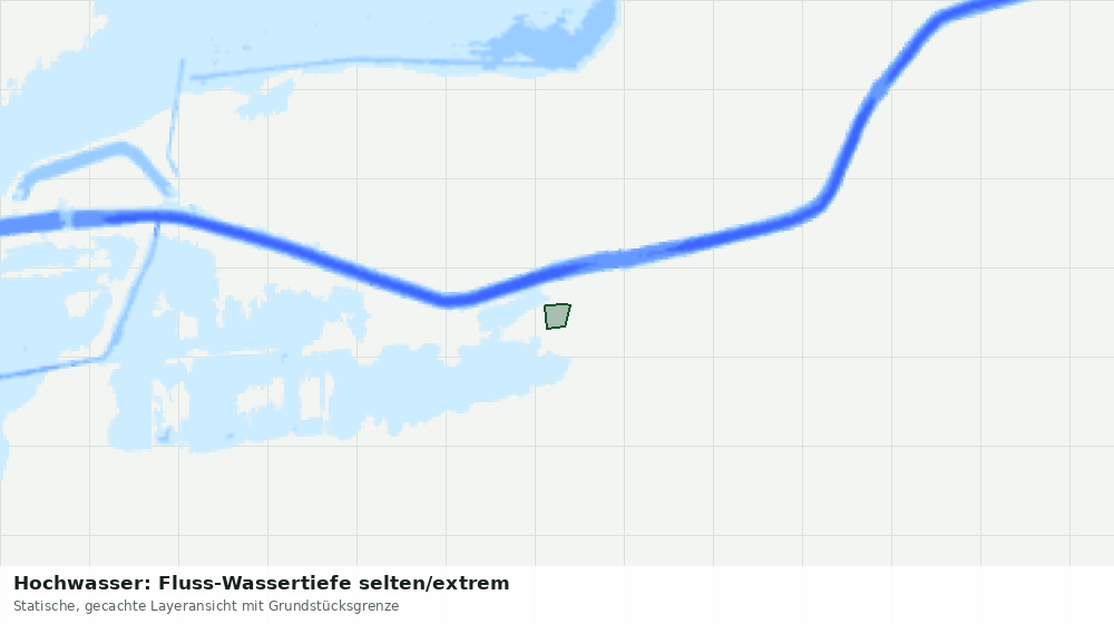 Statische Kartenansicht: Hochwasser: Fluss-Wassertiefe selten/extrem