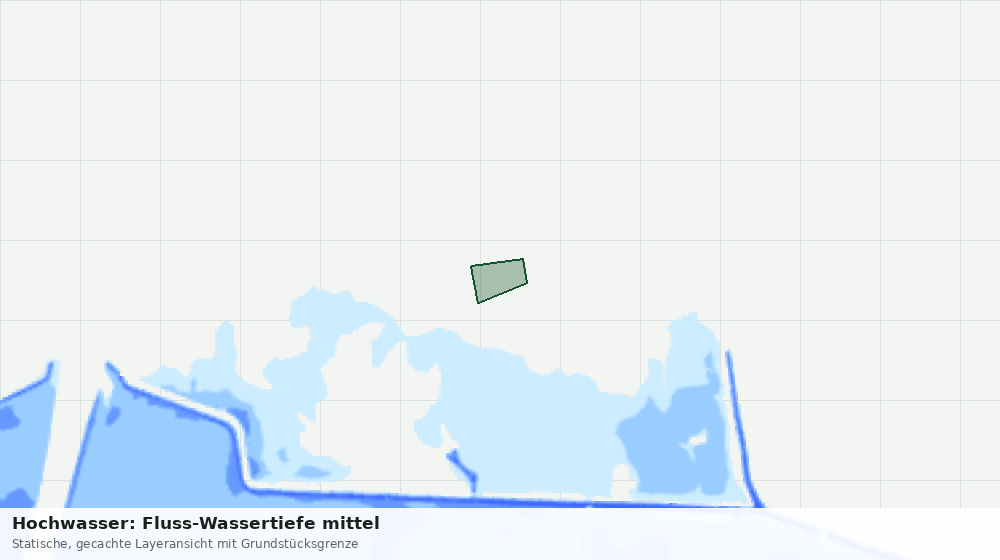Statische Kartenansicht: Hochwasser: Fluss-Wassertiefe mittel
