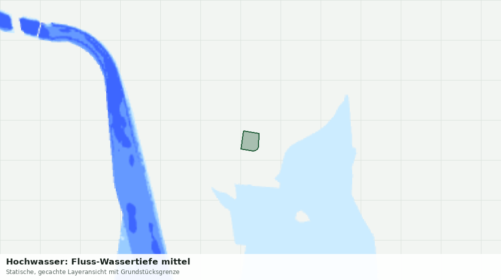 Statische Kartenansicht: Hochwasser: Fluss-Wassertiefe mittel