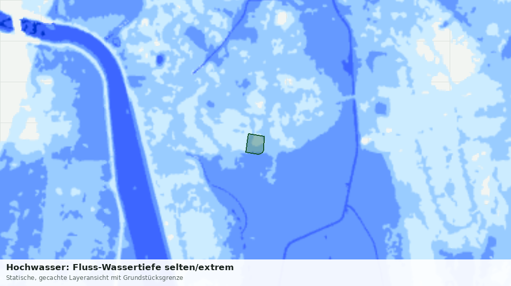 Statische Kartenansicht: Hochwasser: Fluss-Wassertiefe selten/extrem