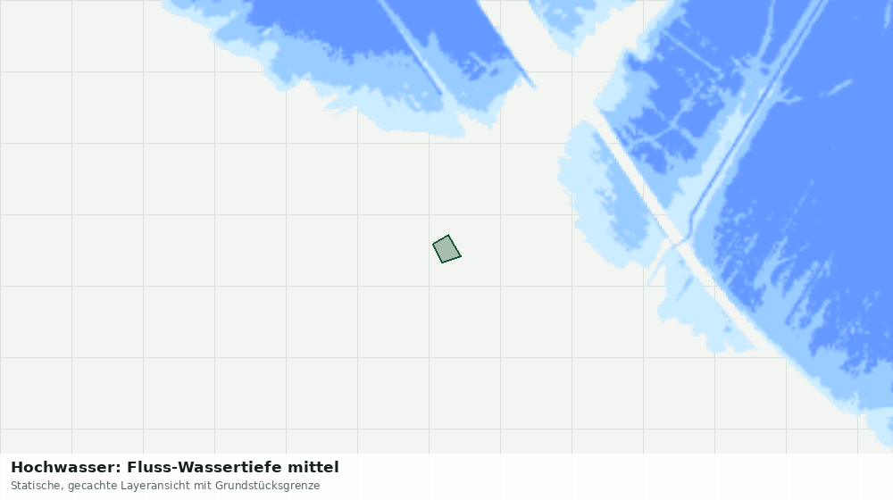 Statische Kartenansicht: Hochwasser: Fluss-Wassertiefe mittel