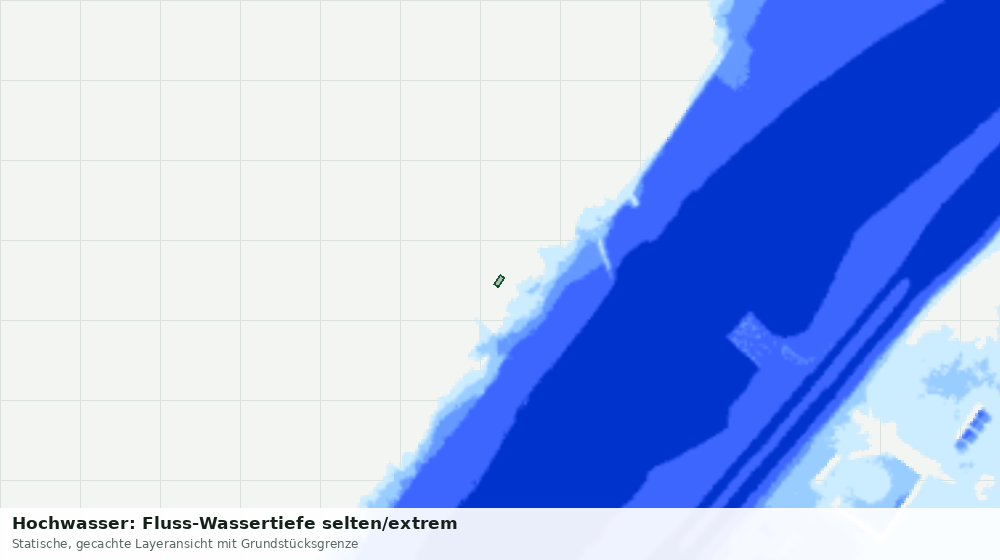 Statische Kartenansicht: Hochwasser: Fluss-Wassertiefe selten/extrem