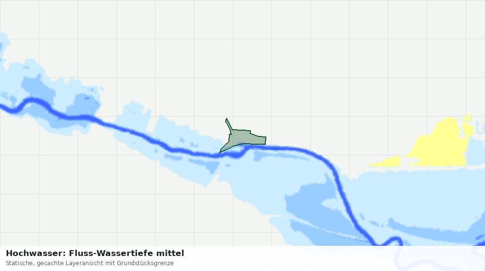 Statische Kartenansicht: Hochwasser: Fluss-Wassertiefe mittel