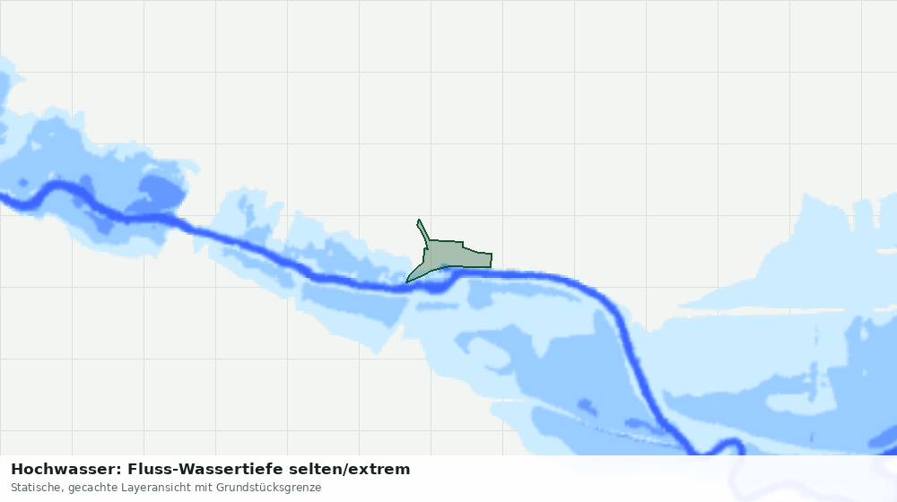 Statische Kartenansicht: Hochwasser: Fluss-Wassertiefe selten/extrem