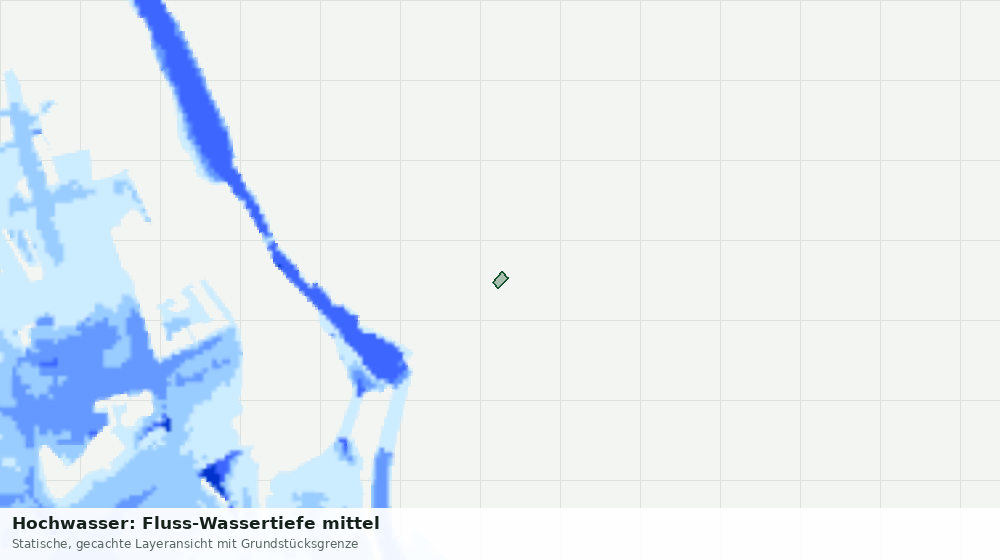 Statische Kartenansicht: Hochwasser: Fluss-Wassertiefe mittel