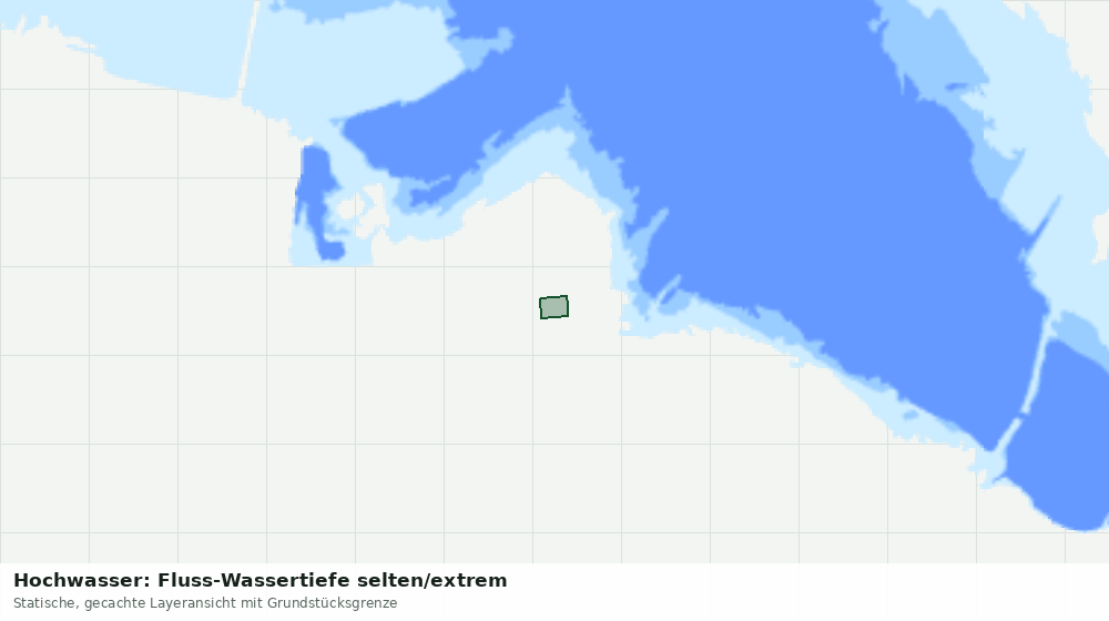 Statische Kartenansicht: Hochwasser: Fluss-Wassertiefe selten/extrem