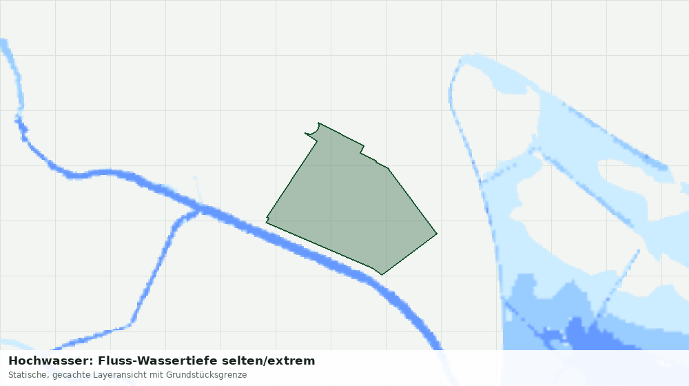 Statische Kartenansicht: Hochwasser: Fluss-Wassertiefe selten/extrem