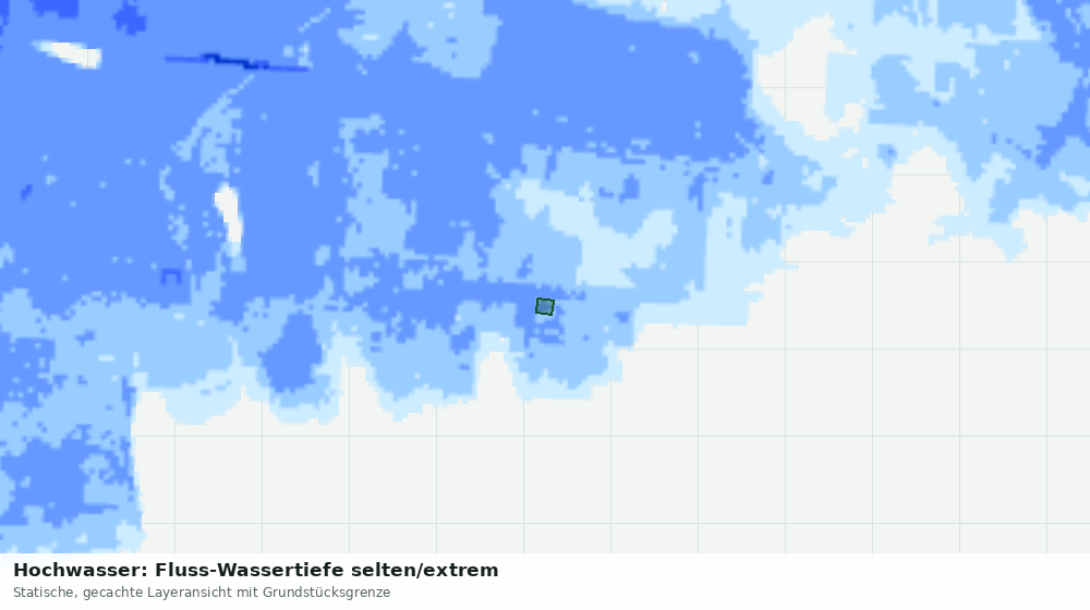 Statische Kartenansicht: Hochwasser: Fluss-Wassertiefe selten/extrem