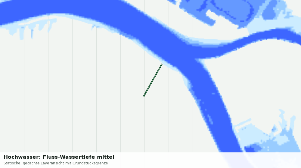 Statische Kartenansicht: Hochwasser: Fluss-Wassertiefe mittel