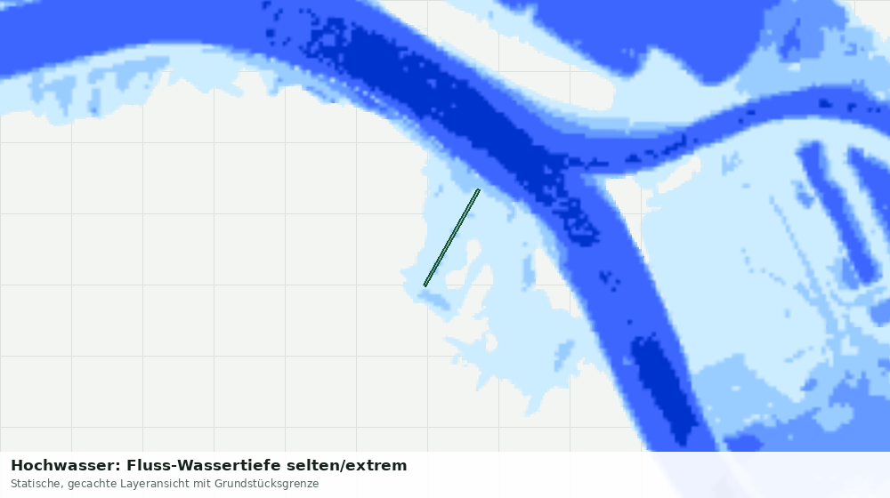 Statische Kartenansicht: Hochwasser: Fluss-Wassertiefe selten/extrem