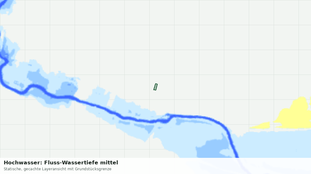 Statische Kartenansicht: Hochwasser: Fluss-Wassertiefe mittel