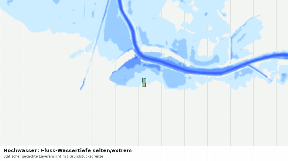 Statische Kartenansicht: Hochwasser: Fluss-Wassertiefe selten/extrem