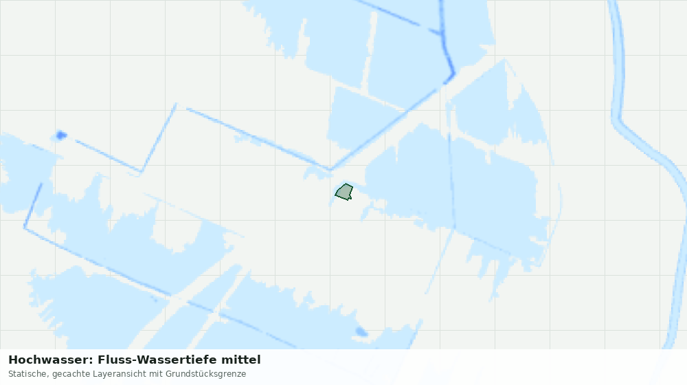 Statische Kartenansicht: Hochwasser: Fluss-Wassertiefe mittel