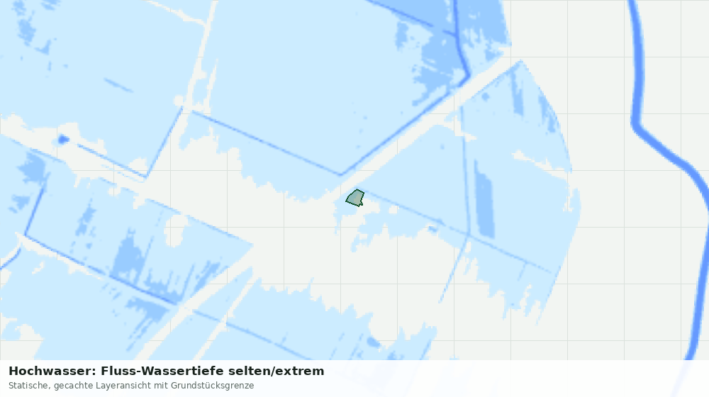 Statische Kartenansicht: Hochwasser: Fluss-Wassertiefe selten/extrem
