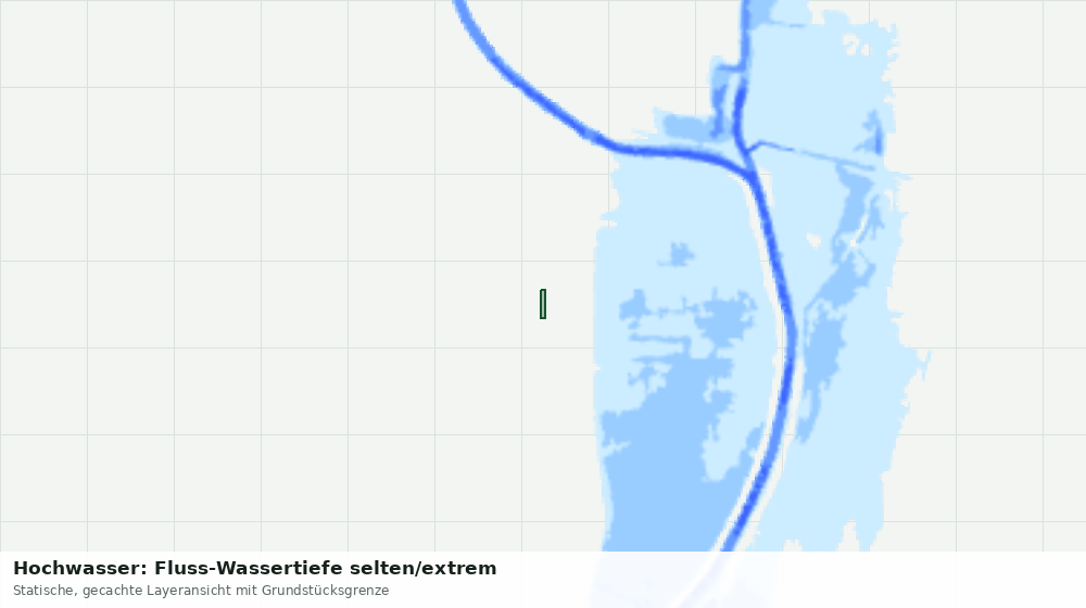 Statische Kartenansicht: Hochwasser: Fluss-Wassertiefe selten/extrem