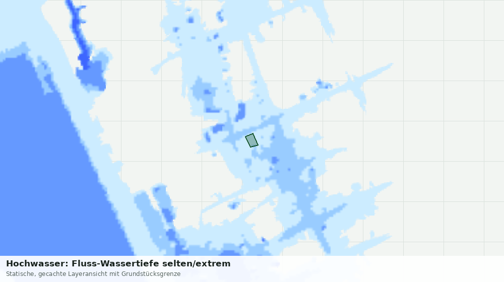 Statische Kartenansicht: Hochwasser: Fluss-Wassertiefe selten/extrem