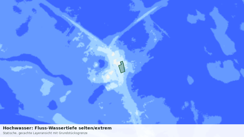 Statische Kartenansicht: Hochwasser: Fluss-Wassertiefe selten/extrem