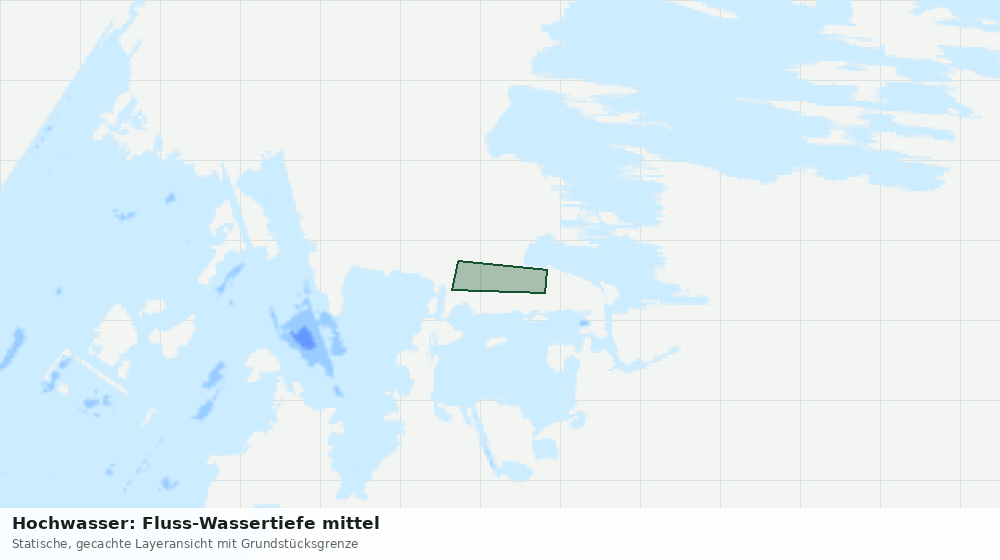 Statische Kartenansicht: Hochwasser: Fluss-Wassertiefe mittel