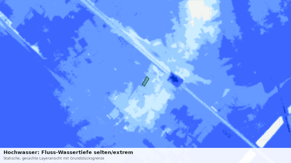 Statische Kartenansicht: Hochwasser: Fluss-Wassertiefe selten/extrem