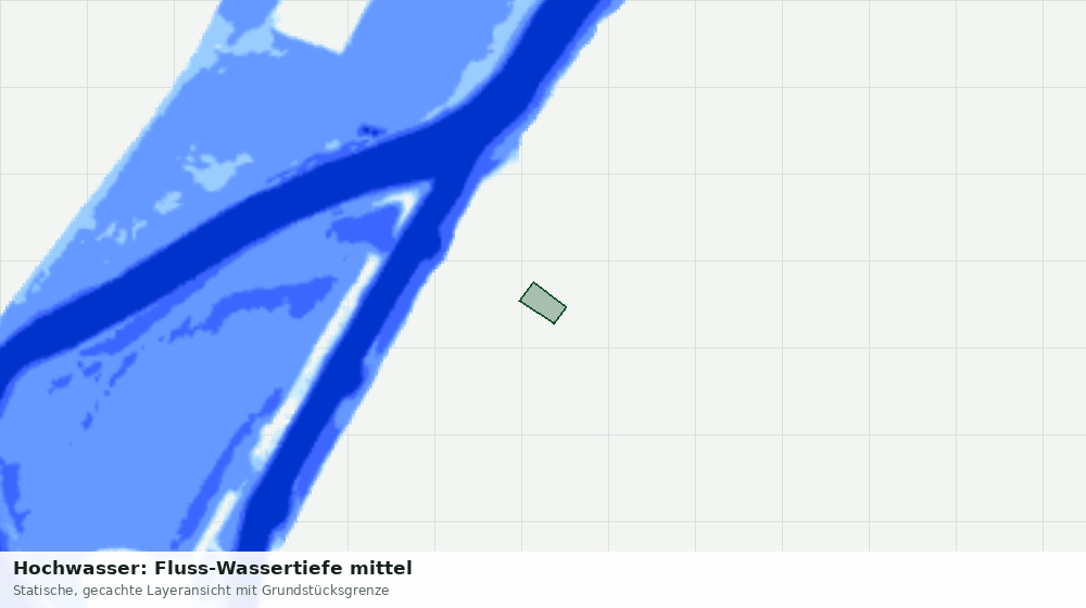 Statische Kartenansicht: Hochwasser: Fluss-Wassertiefe mittel
