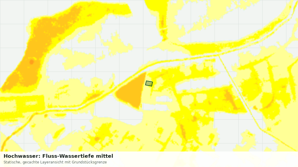 Statische Kartenansicht: Hochwasser: Fluss-Wassertiefe mittel