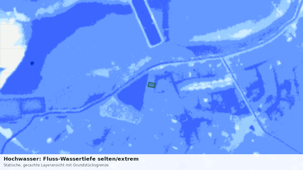 Statische Kartenansicht: Hochwasser: Fluss-Wassertiefe selten/extrem