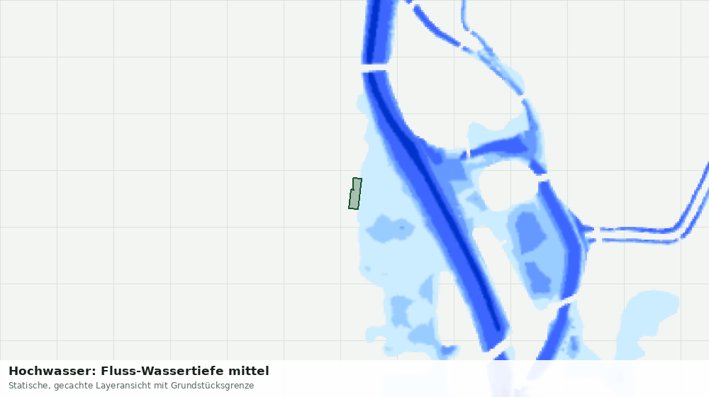 Statische Kartenansicht: Hochwasser: Fluss-Wassertiefe mittel