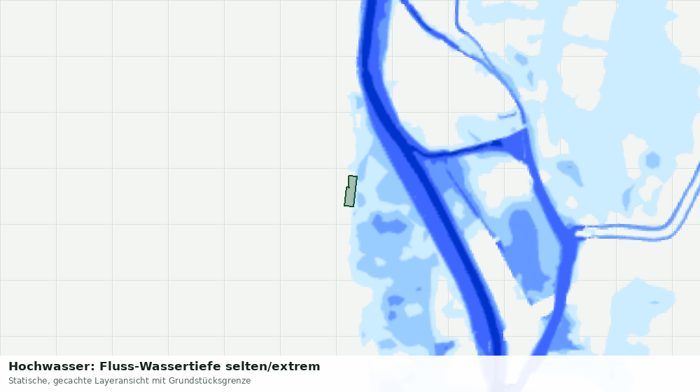 Statische Kartenansicht: Hochwasser: Fluss-Wassertiefe selten/extrem