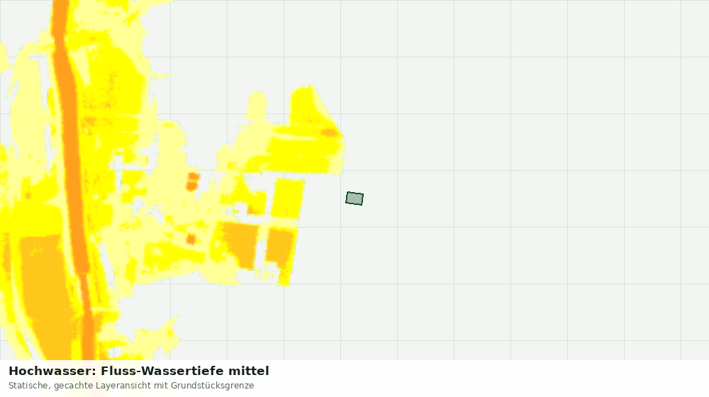 Statische Kartenansicht: Hochwasser: Fluss-Wassertiefe mittel