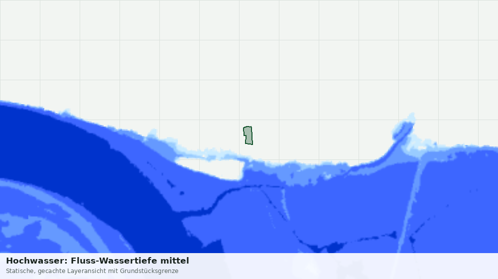 Statische Kartenansicht: Hochwasser: Fluss-Wassertiefe mittel