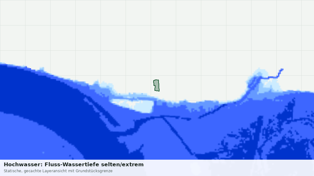 Statische Kartenansicht: Hochwasser: Fluss-Wassertiefe selten/extrem