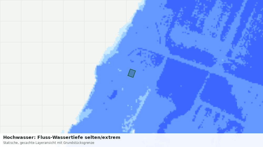 Statische Kartenansicht: Hochwasser: Fluss-Wassertiefe selten/extrem