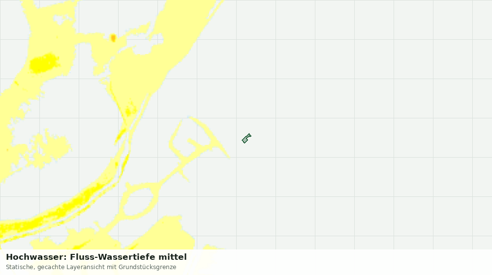 Statische Kartenansicht: Hochwasser: Fluss-Wassertiefe mittel