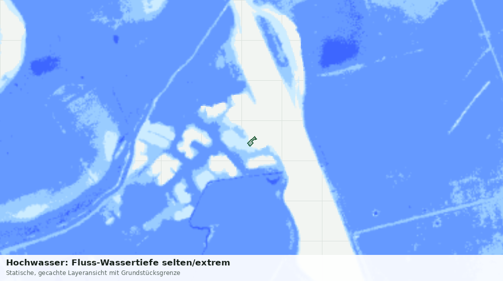 Statische Kartenansicht: Hochwasser: Fluss-Wassertiefe selten/extrem