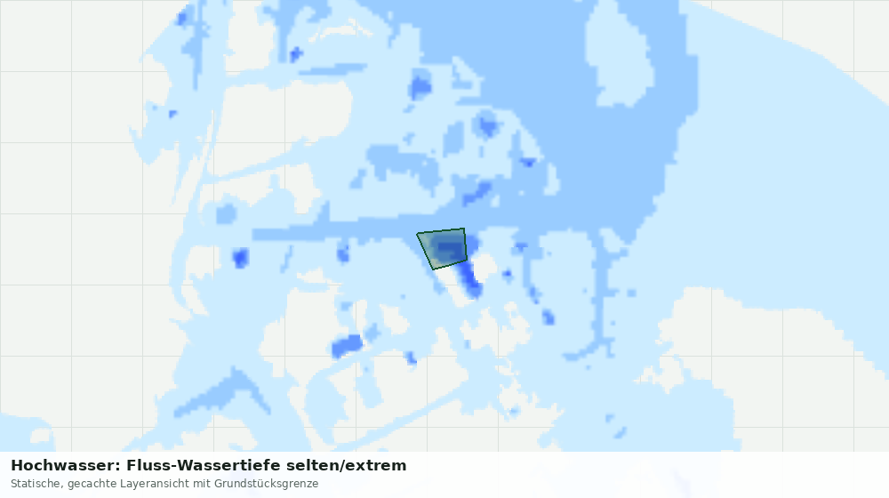 Statische Kartenansicht: Hochwasser: Fluss-Wassertiefe selten/extrem