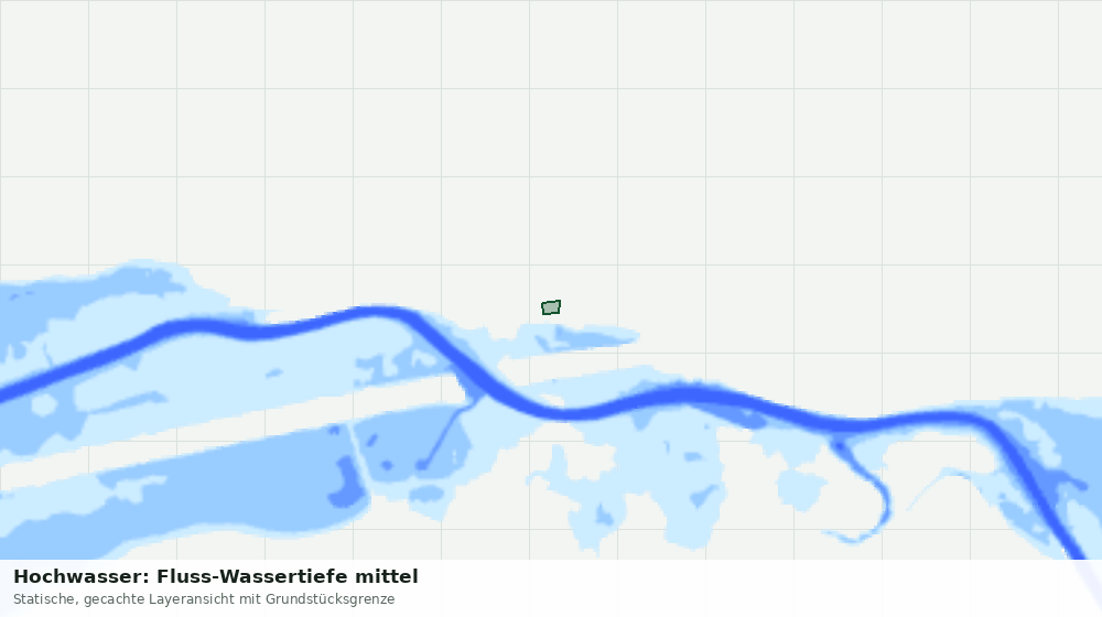 Statische Kartenansicht: Hochwasser: Fluss-Wassertiefe mittel